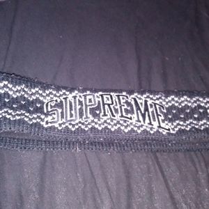 Supreme arc logo headband in black